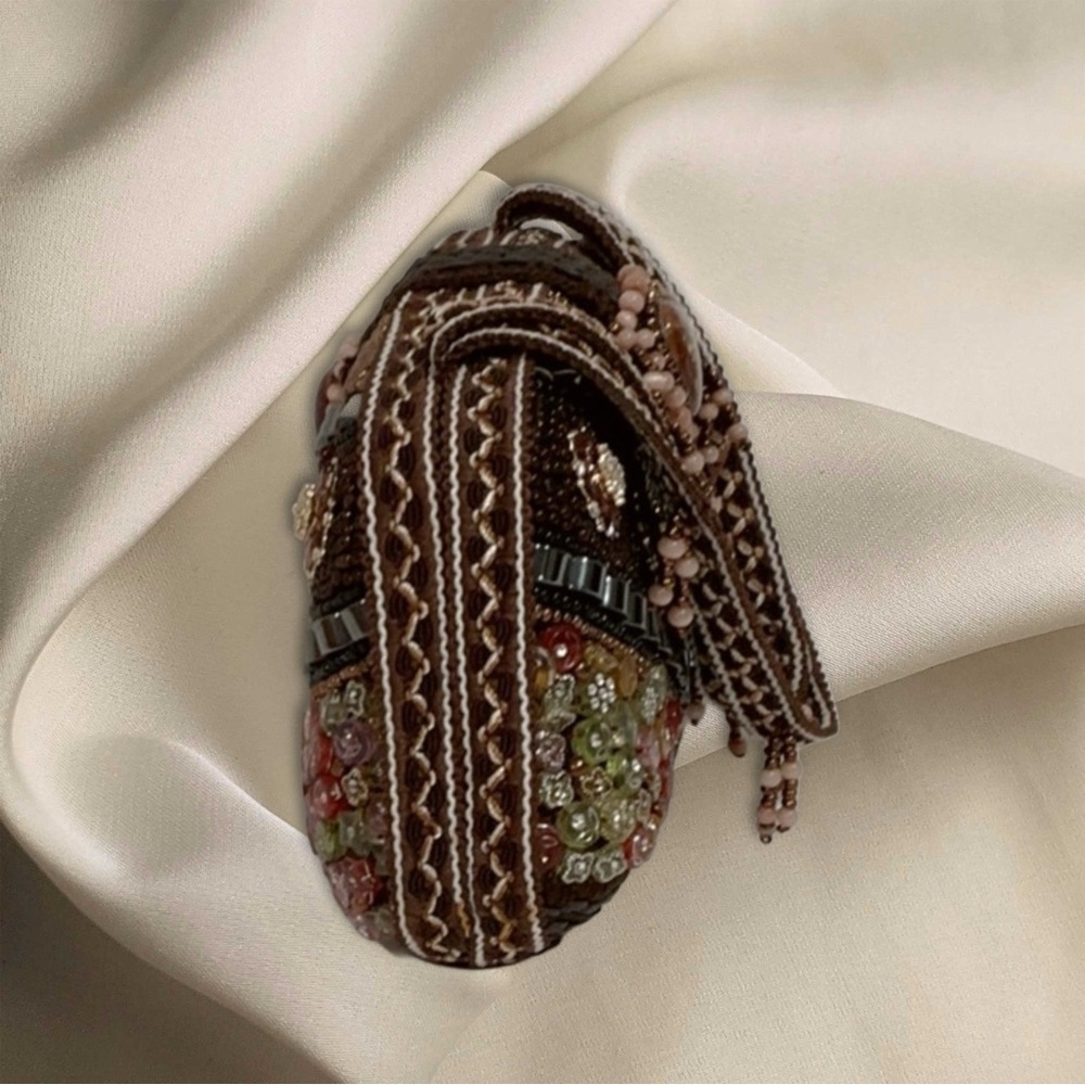 Beautiful Handmade Multi-Beaded Handbag Clutch Special Occasion Evening Bag - Picture 11 of 13